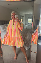 Load image into Gallery viewer, The Ibiza 100% cotton Aztec smock dress

