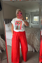 Load image into Gallery viewer, The tie waist elasticated linen trousers
