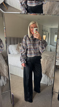 Load image into Gallery viewer, The zeta Otto embellished cotton mix checked shirt
