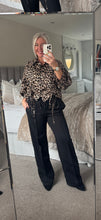 Load image into Gallery viewer, The zeta Otto animal print shirt with tie detailing
