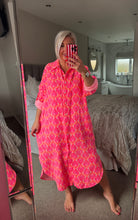 Load image into Gallery viewer, The mandala 100% cotton shirt dress with pockets
