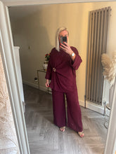 Load image into Gallery viewer, The sparkle side drape buckle trouser suit
