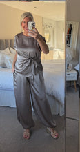 Load image into Gallery viewer, The palma satin trouser suit
