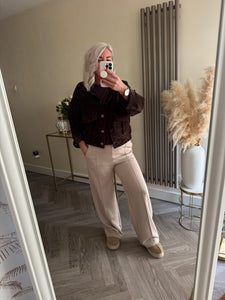 The velour crushed velvet button through jacket