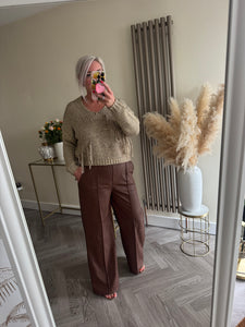 The saints tassel knit in gold