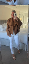 Load image into Gallery viewer, The faux suede boxy waterfall jacket
