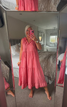 Load image into Gallery viewer, The Georgie gingham tiered dress with tie neck detail

