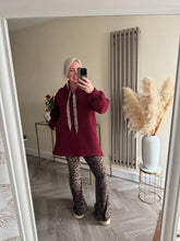 Load image into Gallery viewer, The fleece lined hoodie with animal print detail &amp; pockets
