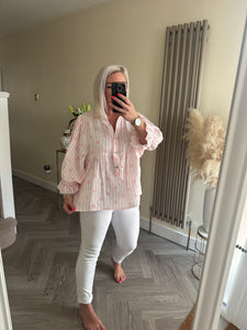 The cotton smock tops in animal print & daisy stripe