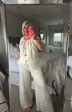 Load image into Gallery viewer, The tie waist elasticated linen trousers
