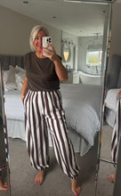 Load image into Gallery viewer, The Ibiza striped co-ord with ribbed shoulder pad tee
