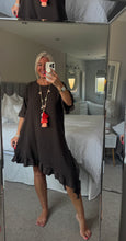 Load image into Gallery viewer, The Hopsack a symmetrical frill dress
