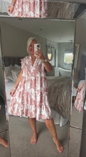 Load image into Gallery viewer, The Botanical frill sleeve smock dress

