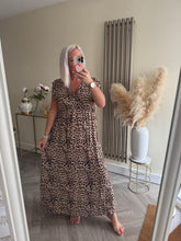 Load image into Gallery viewer, The tie back animal print frill sleeve dress
