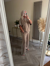 Load image into Gallery viewer, The Luxe jersey striped seam t shirt tracksuit
