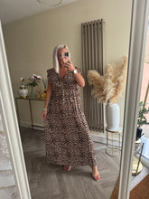 Load image into Gallery viewer, The tie back animal print frill sleeve dress
