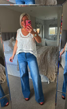 Load image into Gallery viewer, The Bora Bora crochet sparkle vest top
