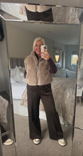 Load image into Gallery viewer, The Olivia reversible faux fur zip up gillet with pockets
