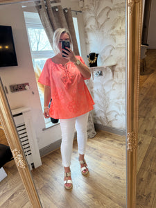 The cotton daisy flock top