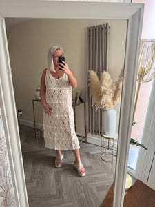 The crochet tiered dress