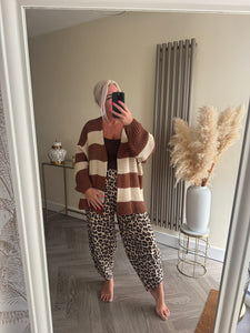The animal print jersey cocoon joggers