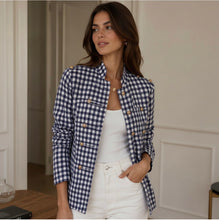 Load image into Gallery viewer, The gingham military jacket
