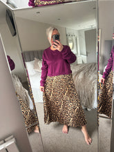 Load image into Gallery viewer, The animal print pleated satin knit top dress
