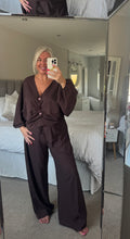Load image into Gallery viewer, The saints crinkle rouched trouser suit with pebble detailing
