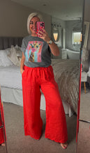 Load image into Gallery viewer, The tie waist elasticated linen trousers
