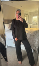 Load image into Gallery viewer, The luxe jersey lace sleeve tracksuit
