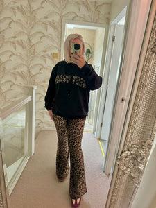 The animal print flares