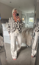 Load image into Gallery viewer, The Lola striped bow front/back jumper
