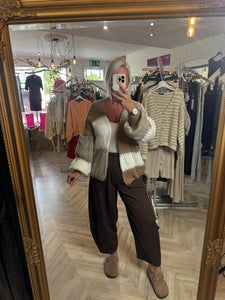 The patchwork knitted cardigan
